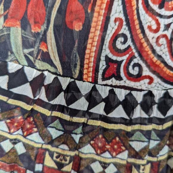 Camilla Long Gathered Panel Maxi Dress Paved In Paisley Size XS Preowned - Picture 10 of 16